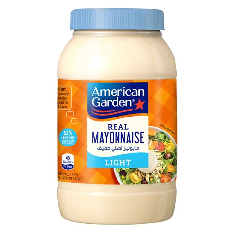 American Garden Gluten Free Dairy Free Real Mayonnaise Light 887 ml ...