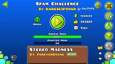 Image result for Geometry Dash Spam Challenge