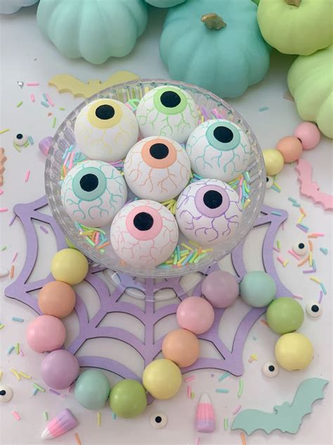 Eyeball Decoration, Pastel Eyeball, Wooden Eyeball, Halloween ...