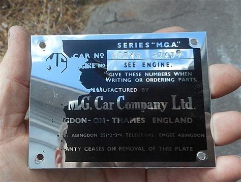 Image result for Serial Number Plate