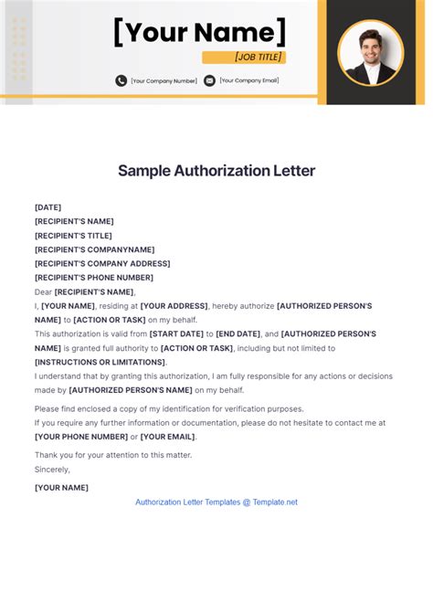 Image result for Authorization Letter Example