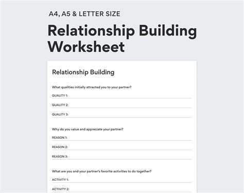 Free Printable Healthy Relationship Worksheets