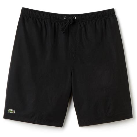 Lacoste Mens Quartier Plain Shorts - Black - Tennisnuts.com