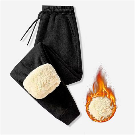 Pxiakgy Women's Sherpa Lined Sweatpants with Pockets Winter Warm Cotton ...