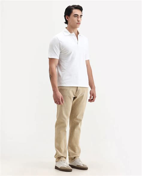 Buy Joel-G3 - Beige Premium Mid Wash Morris Regular Fit Denim| Rare Rabbit