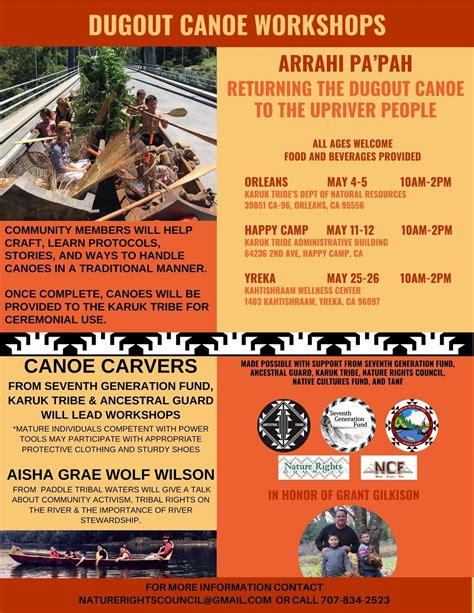 ORLEANS DUGOUT CANOE CARVING WORKSHOP, Karuk Department of Natural ...