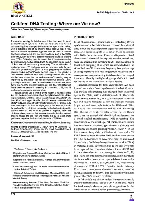 Image result for Cell-Free DNA Testing