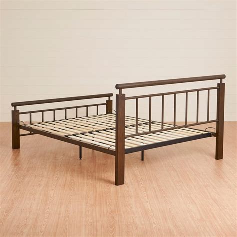 Buy Alex King Size Metal Bed - 180 x 195 cm - Brown from Home Centre at ...