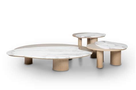 Modern Bordeira Nesting Coffee Tables, Granite, Handmade Portugal by Greenapple For Sale at 1stDibs