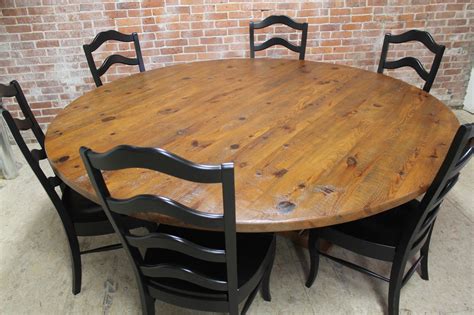 Rustic Round Dining Table For 8