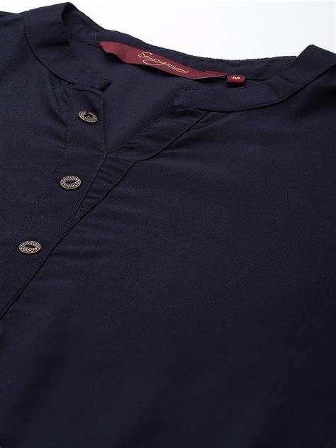 Women Mandarin Collar Kurti – Bunaaiwalaa