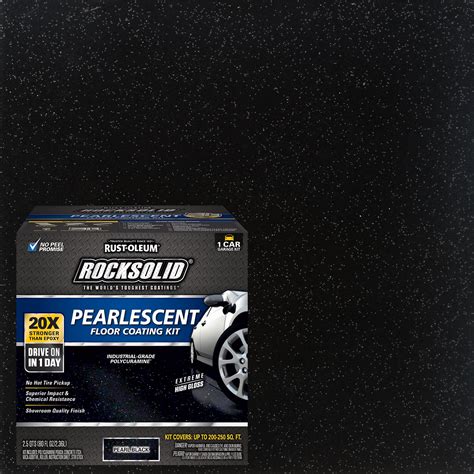 Pearl Black, RockSolid Pearlescent 1 Car Garage Floor Coating Kit ...