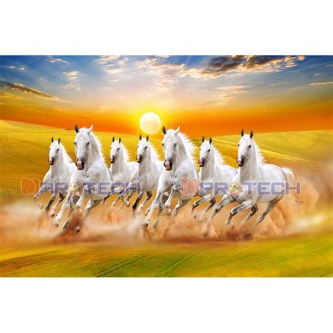 052 Seven Running Horses Vastu Painting Best 2020 Canvas Painting L