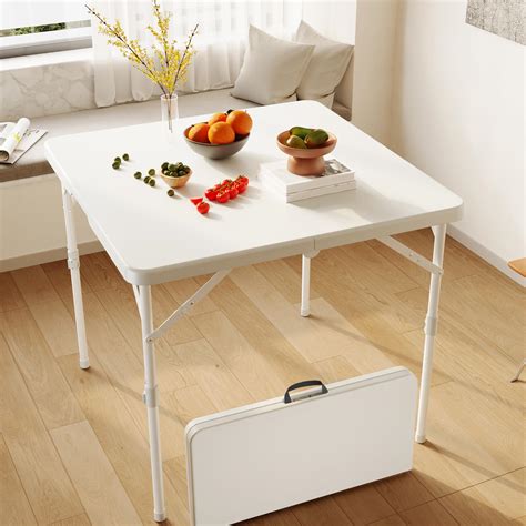 Amazon.com: PIKAQTOP 34" Square Plastic Folding Card Table, Portable ...
