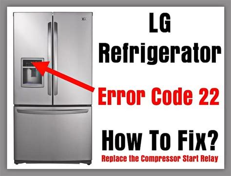 LG Refrigerator Error Code 22 的图像结果