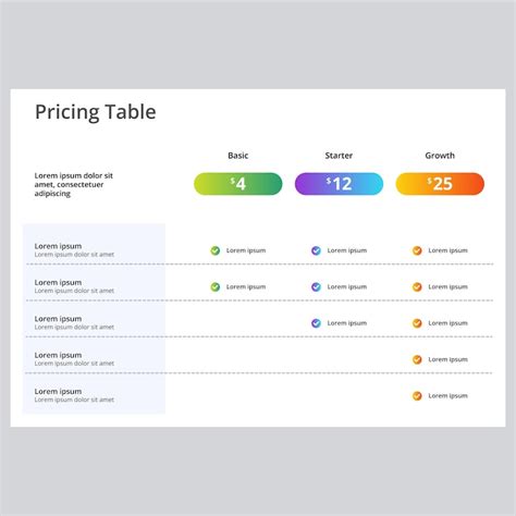 Image result for Subscription Table Design