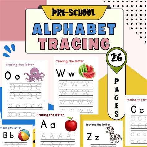 ALPHABET Upper and Lowercase Tracing Worksheets 26 Pages PDF Printable ...
