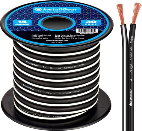 InstallGear InstallGear 14 Gauge AWG 30ft Speaker Wire Cable - Black ...