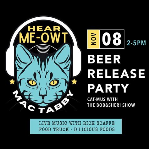 Bob & Sherri 'CATMUS' and 2025 Mac Tabby Beer Release Party - Downtown ...