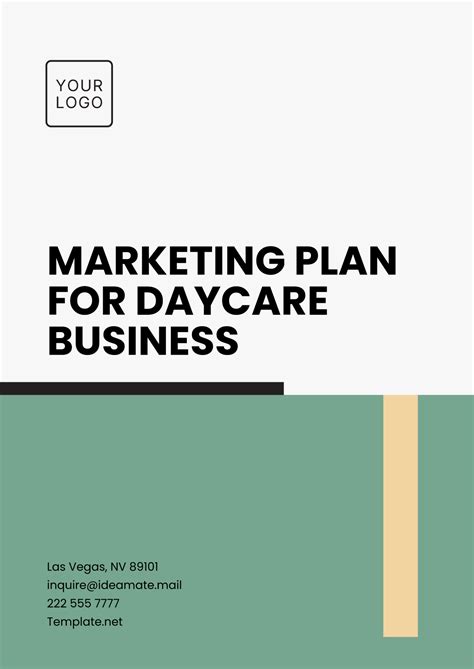 Free Day Care Business Plan Template to Edit Online