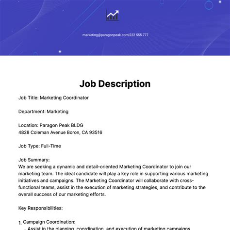 Image result for Job Description Form Template