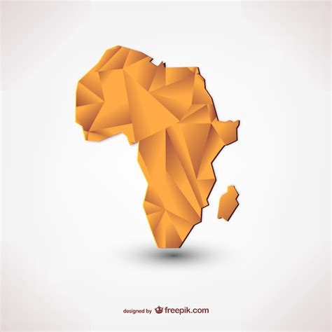 Polygonale Silhouette von Afrika | Premium Vektor