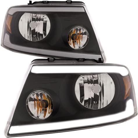 Headlights Depot 04-08 Ford F-150 Performance Headlights (Set; LED DRL ...