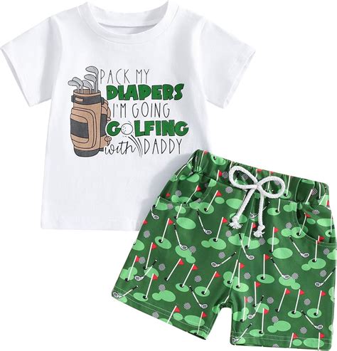 Amazon.com: Chloefairy Toddler Baby Boy Golf Outfit Golfing with Daddy ...