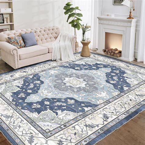 Amazon.com: RocyJulyn 9x12 Faux Wool Area Rugs for Living Room ...
