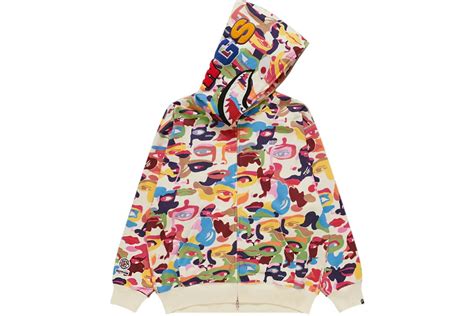 BAPE x KidSuper Camo Shark Full Zip Hoodie Multicolor Men's - SS25 - US