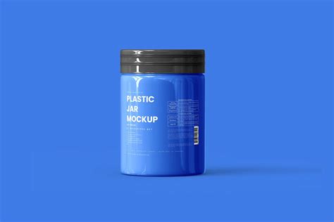 Plastic Supplement Jar Mockup - Mockup Free