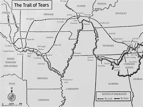 Printable Trail Of Tears Map