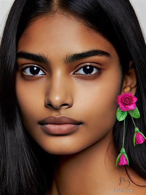 Rosy Affection: Handmade Rose Dangler Earrings | Manmarzi
