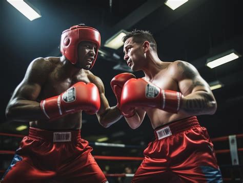 Two Men Boxing Stock Image 的图像结果