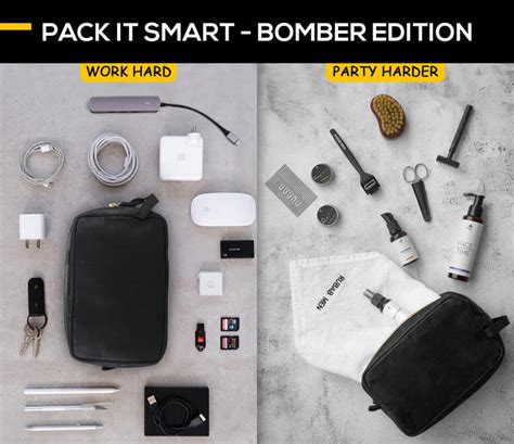 Black Bomber Nappa Leather Toiletry Kit Bag| RUBAB MEN