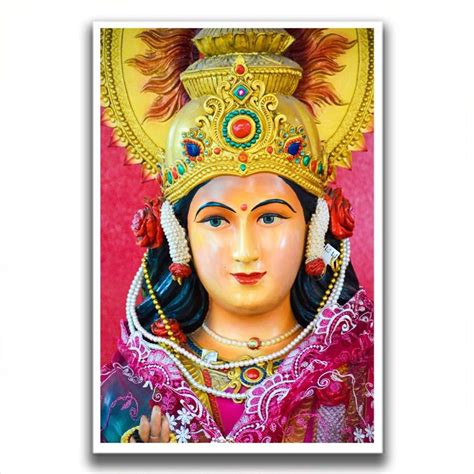 3D Mata Durga devi hindu god face Murti poster Mural Self-Adhesive wall ...