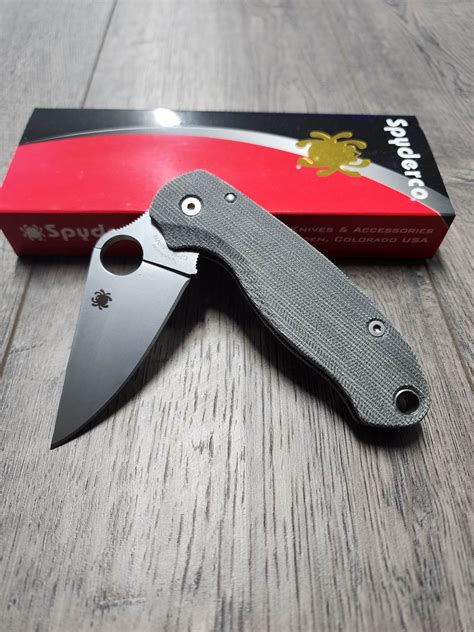 Pm3 lotus black canvas micarta scales for spyderco paramilitary 3 ...