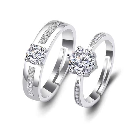 Silver Couple Rings Silver Ring for Couples on Anniversary – Zevrr