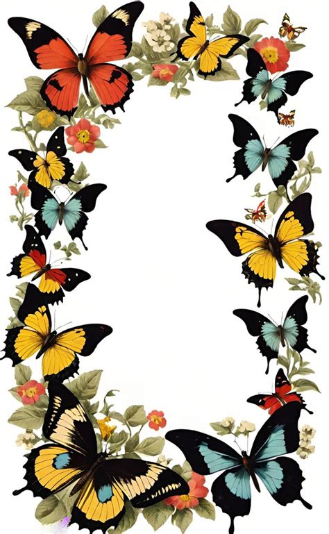 Butterflies Vintage Frame Free Stock Photo - Public Domain Pictures