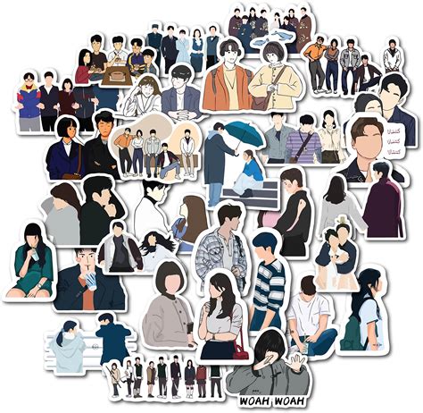 56 Pcs Kpop Scrapbook Stickers for Laptop Journal Dairy Girls Boys DIY ...