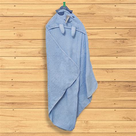 Buy Newborn 3-in-1 Printed Hooded Baby Bath Towel (Blue) Online