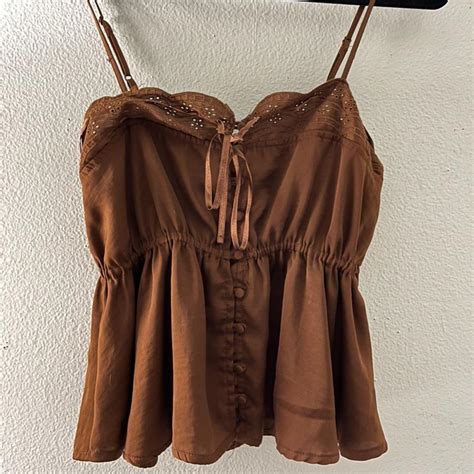 American Eagle Outfitters Women's Brown Vests-tanks-camis | Depop