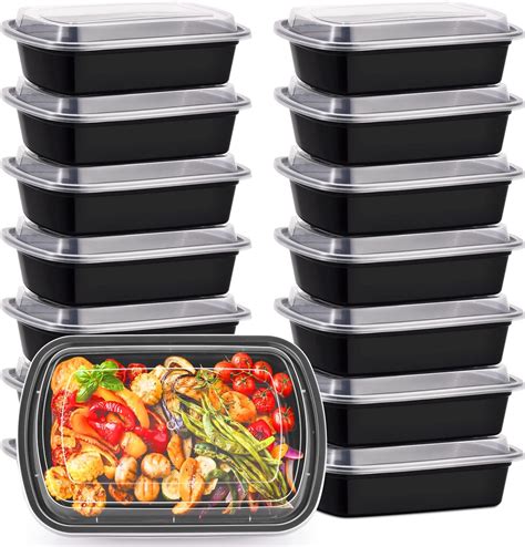 Amazon.com: 50-Pack Reusable Meal Prep Containers Microwave Safe Food ...