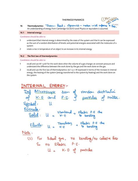 2022 Thermodynamics - its a really good hand written note ...