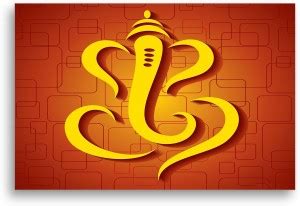 PRINTHUBS 30.48 cm Religious Lord Ganesha Poster For Room Home office ...