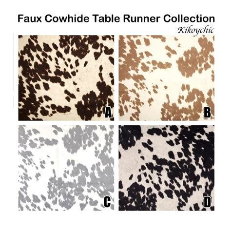Cowhide Table Runners. Faux Cowhide Table Runners. Choose Your Color ...