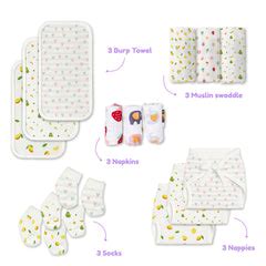 New Born Baby Essentials Gift Combo Box -0-6 Months- 35 Items – Moms Home