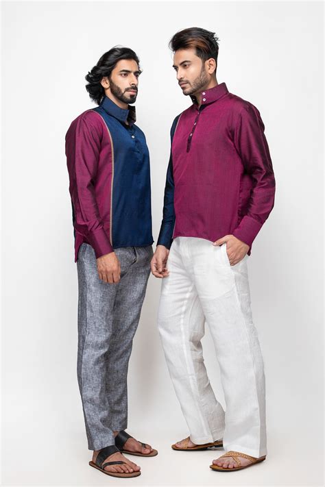 Sepia Stories Vanz Cotton Kurta in Navy - Buy on Upcycleluxe