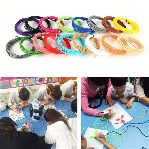 REES52 25 Colors 5M PLA ABS PCL 3D Printing Filament Set 1.75mm Plastic ...