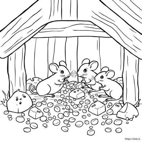 Mice Coloring Sheet
